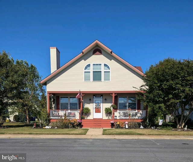 view of front of house with a porch