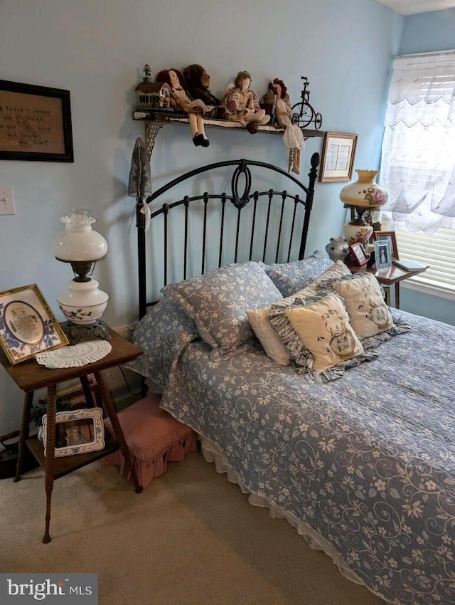 bedroom featuring carpet flooring