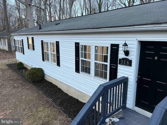 316 Thunderbird Dr, Lusby, MD 20657 - exterior space featuring a shingled roof