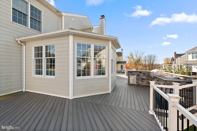 deck with grilling area