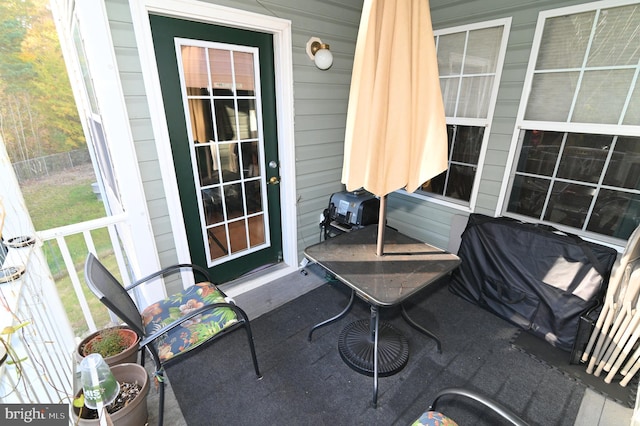 view of patio featuring grilling area