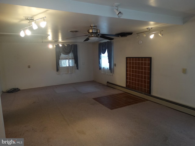 176 Thornton, Mc Connellsburg, PA 17233 - garage with baseboard heating and ceiling fan