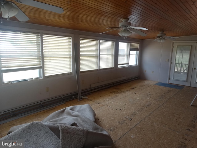 176 Thornton, Mc Connellsburg, PA 17233 - interior space with a ceiling fan and wooden ceiling