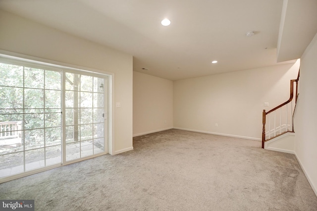 view of carpeted spare room