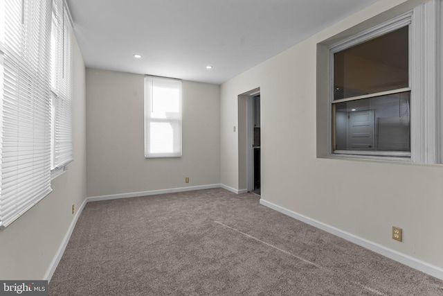 view of carpeted empty room