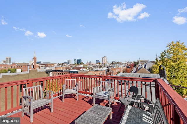 view of wooden terrace