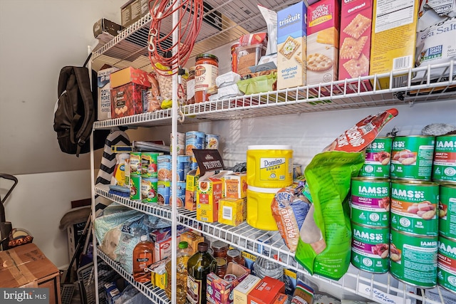 view of pantry