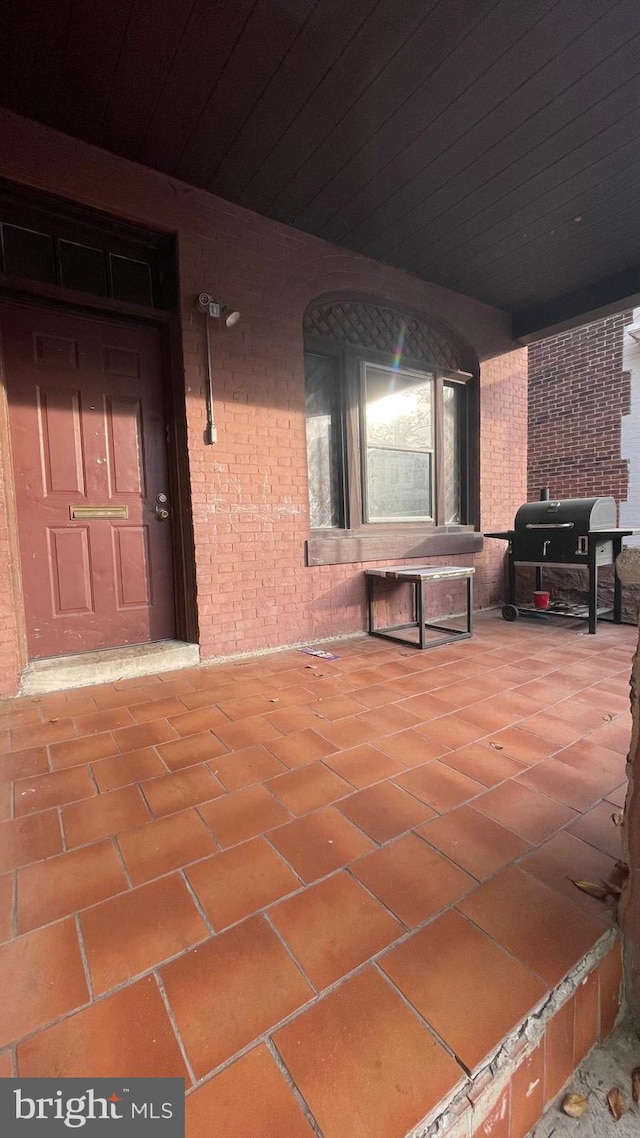 view of patio featuring grilling area