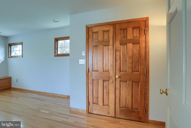 hallway featuring light hardwood / wood-style floors