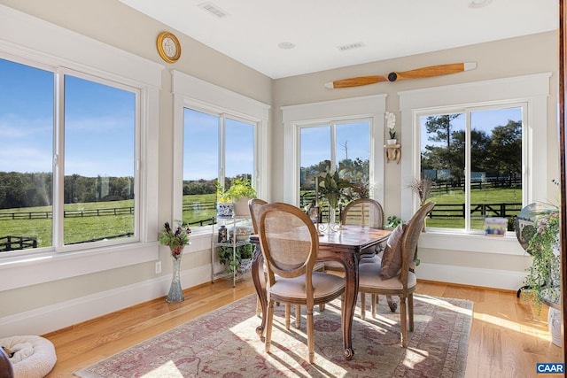 sunroom / solarium with a wealth of natural light