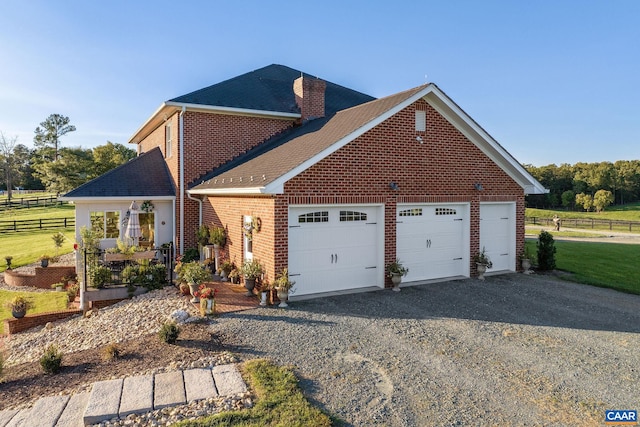 view of front facade with a garage