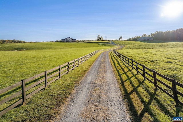 view of home's community with a rural view