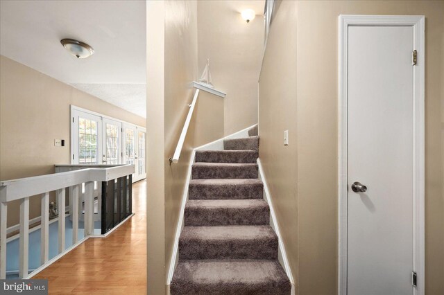 702 Ocean Pkwy, Ocean Pines, MD 21811 - stairway featuring wood finished floors and baseboards