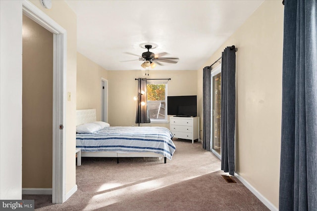 702 Ocean Pkwy, Ocean Pines, MD 21811 - carpeted bedroom with baseboards and ceiling fan