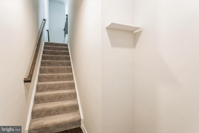 staircase with baseboards