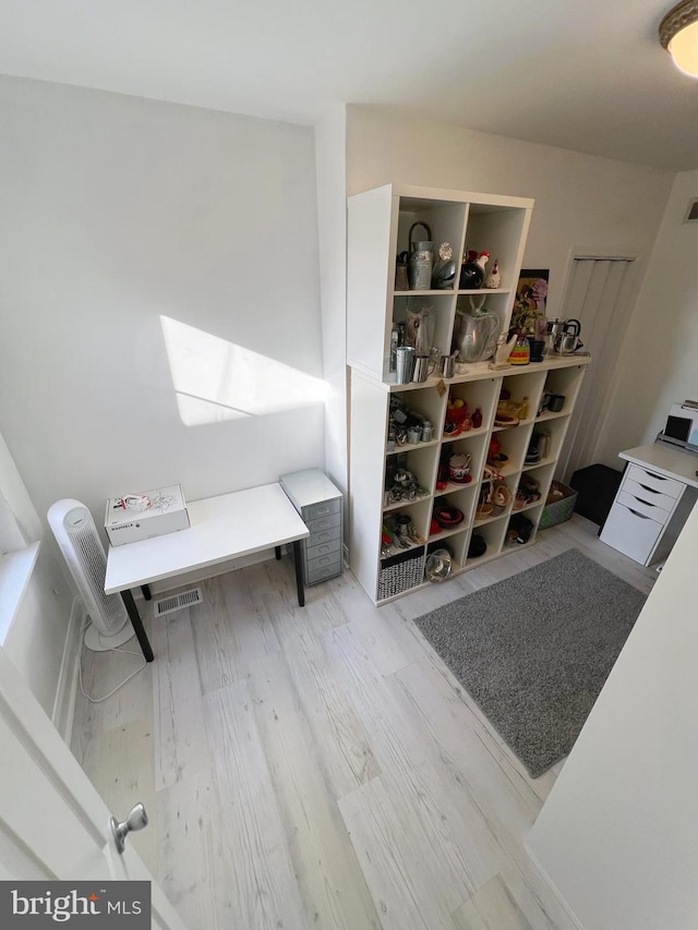 interior space featuring light hardwood / wood-style floors