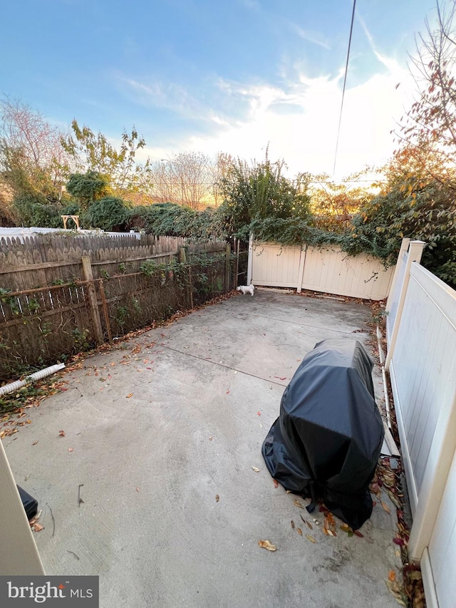 view of patio / terrace with a grill