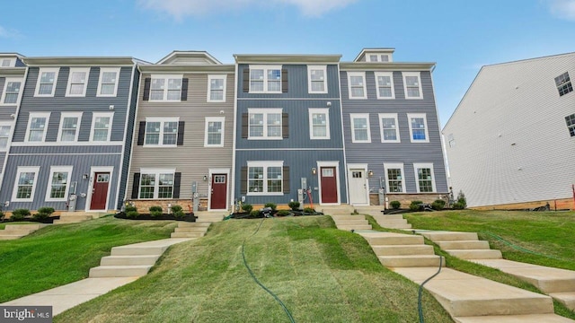 view of property with a front yard