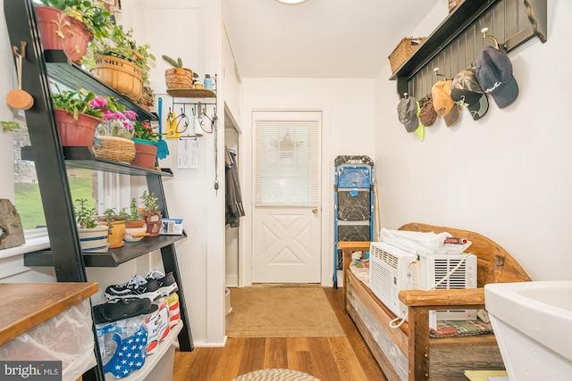 interior space with light wood-type flooring