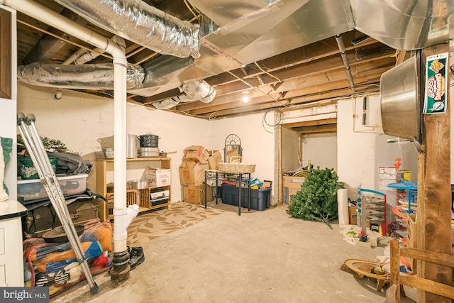 view of basement