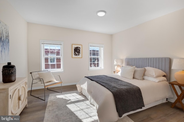 bedroom featuring light hardwood / wood-style floors