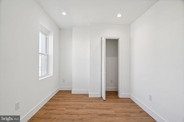 unfurnished bedroom featuring light hardwood / wood-style floors