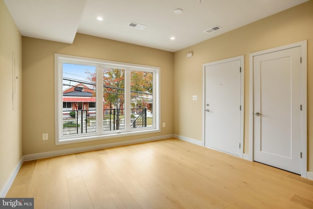 interior space featuring light wood-type flooring