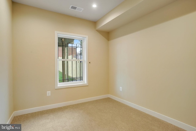 view of carpeted empty room