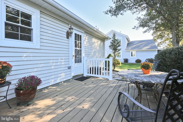 view of wooden deck