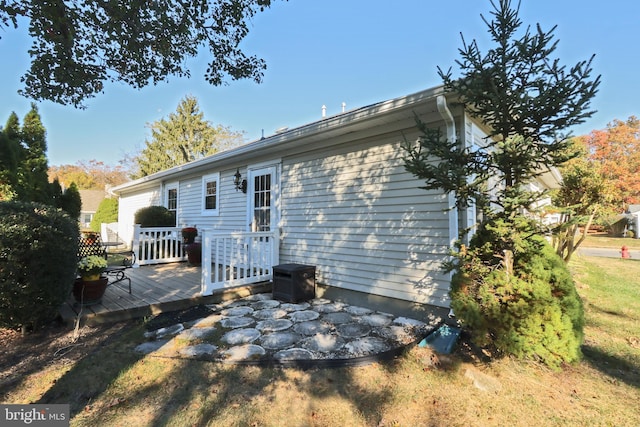 rear view of house with a deck