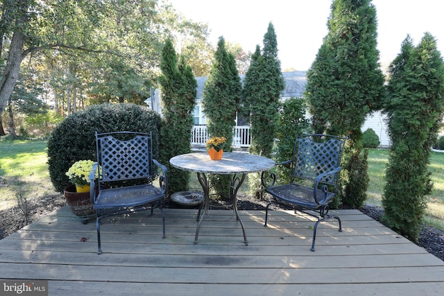 view of wooden deck