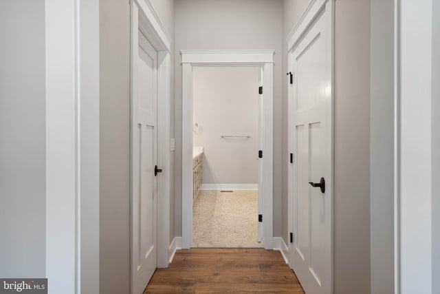 32845 Widgeon Rd Unit 11, Ocean View, DE 19970 - hall featuring wood finished floors and baseboards