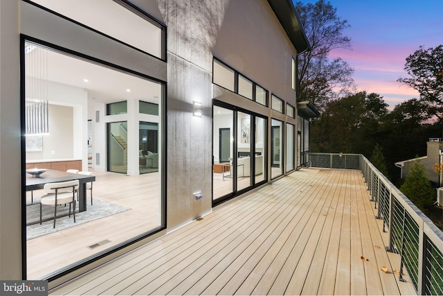 view of deck at dusk