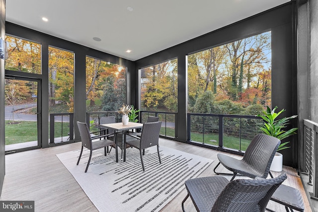 sunroom featuring plenty of natural light