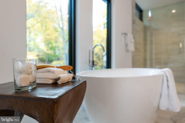 room details with a tub to relax in and sink