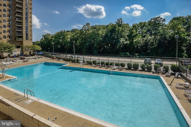 view of pool