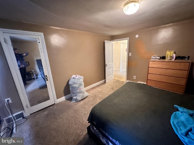 view of carpeted bedroom