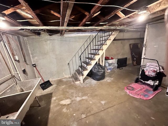 view of basement