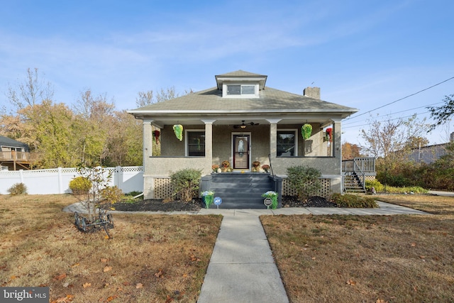 bungalow-style home featuring a porch