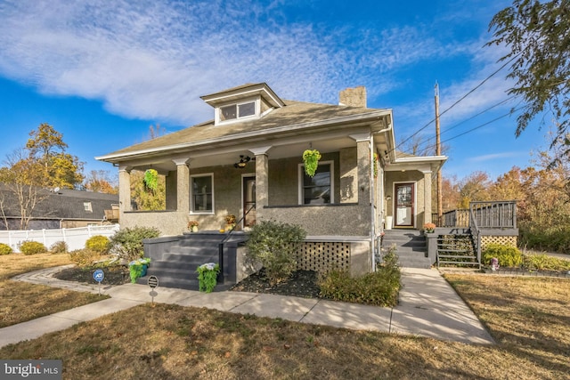 bungalow-style house featuring a porch