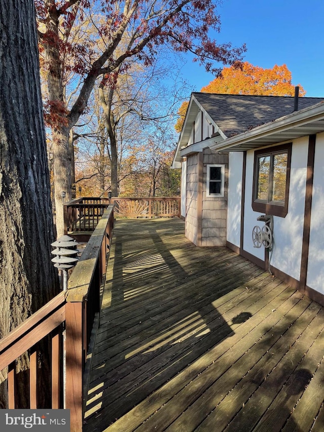 view of wooden deck