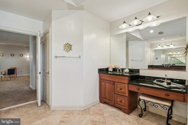 bathroom with vanity