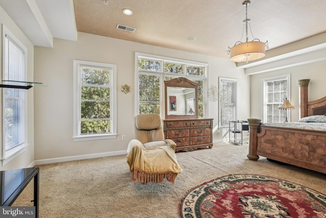 view of carpeted bedroom