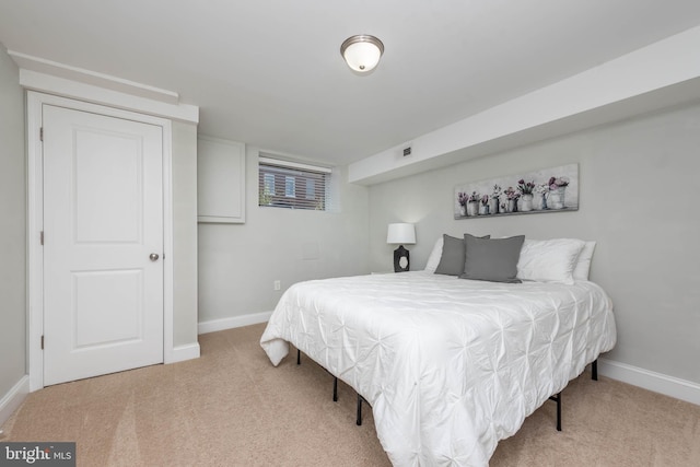 view of carpeted bedroom