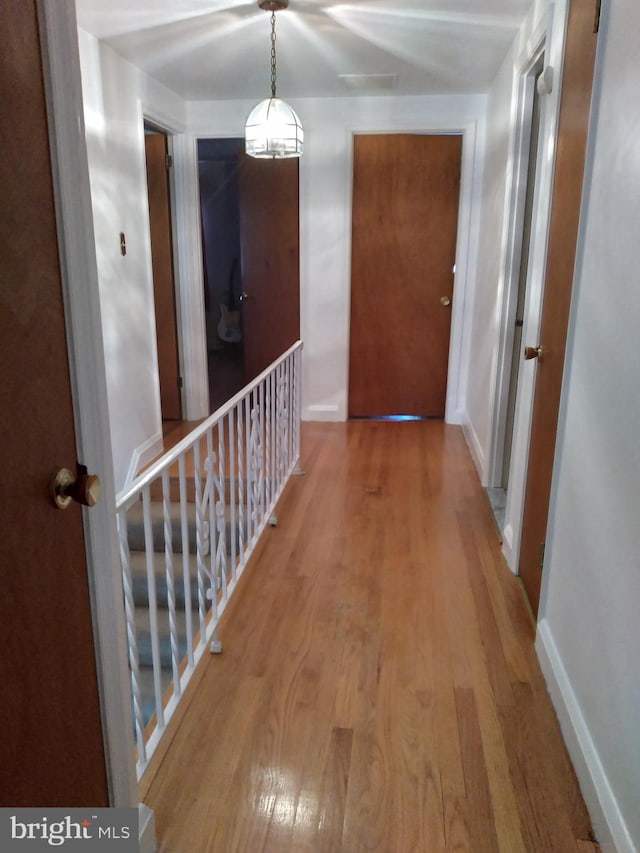 hallway featuring light hardwood / wood-style floors