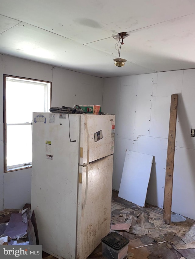 kitchen with white refrigerator