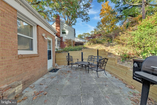 view of patio / terrace with a wooden deck