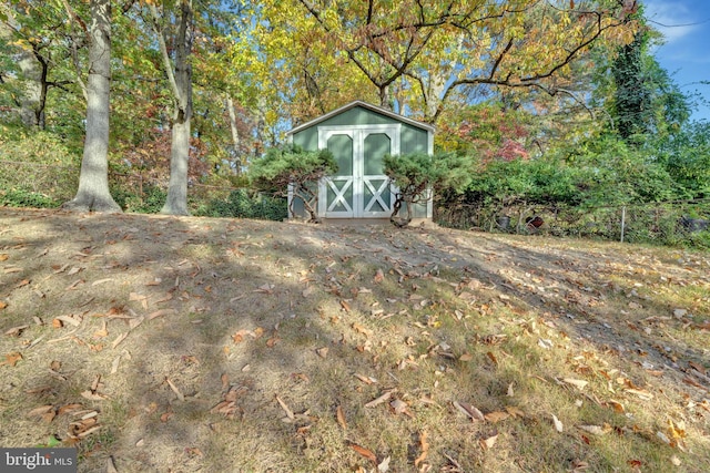 view of outbuilding