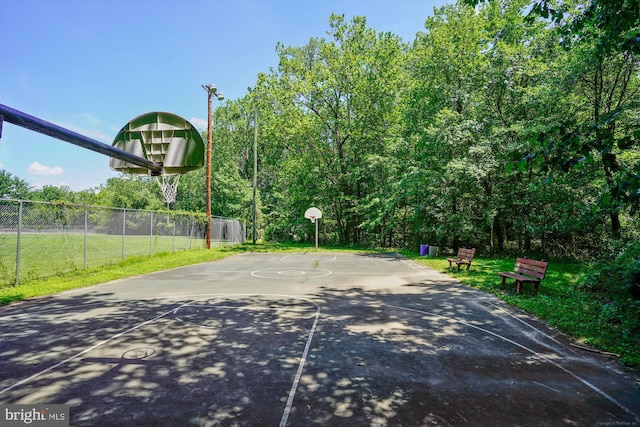 view of basketball court