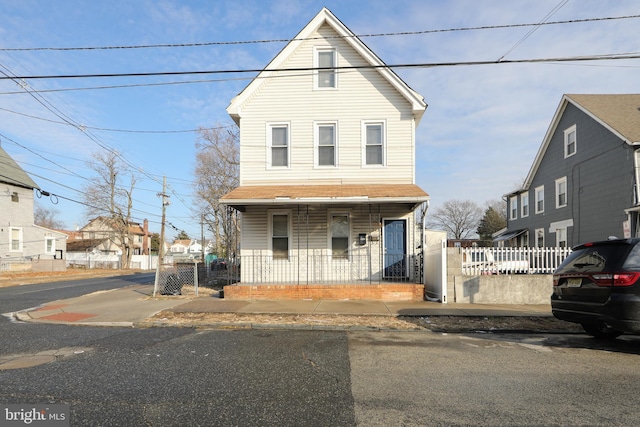 front facade with covered porch